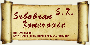 Srbobran Komerović vizit kartica